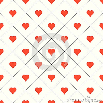 Valentine background with hearts. Vector Illustration