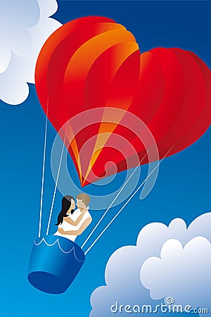 Valentine balloon Vector Illustration