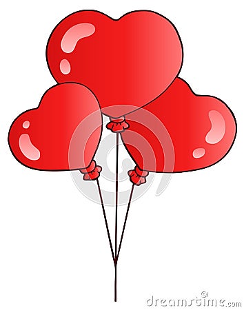 Valentine balloons Vector Illustration