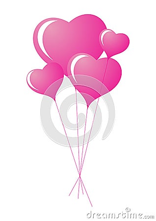 Valentine balloons Vector Illustration