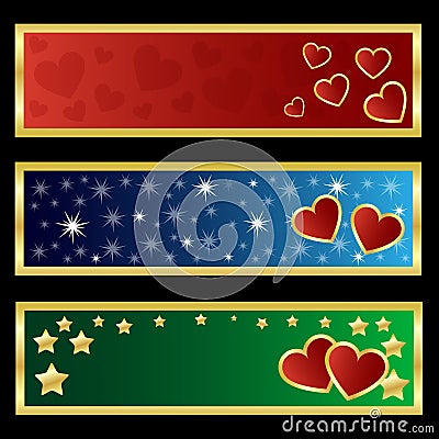 Valentine banners Vector Illustration