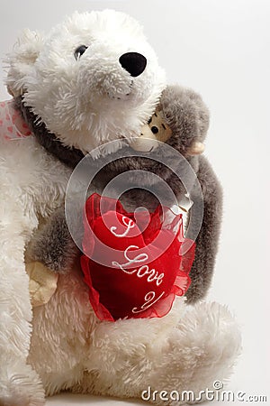 Valentine Bear Hug Stock Photo