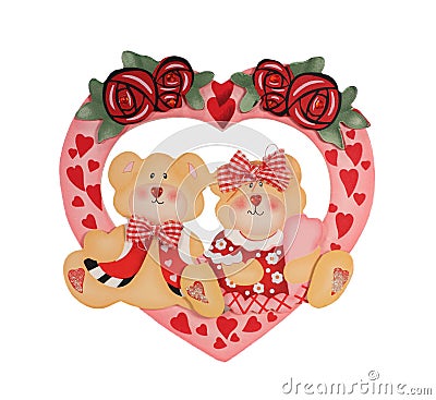 Valentine Bears Stock Photo