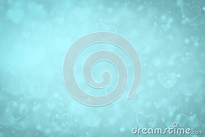 Valentine beautiful abstract background - azure hearts. Valentine`s Day concept Stock Photo