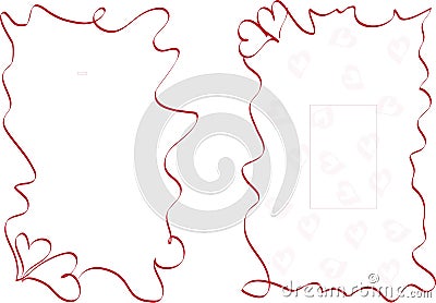 Valentine borders Stock Photo