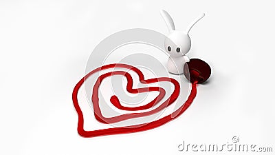 Valentine Bunny Stock Photo