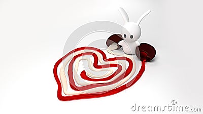 Valentine Bunny Stock Photo
