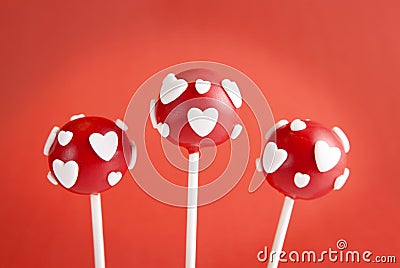 Valentine cake pops Stock Photo