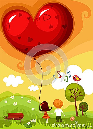 Valentine card Vector Illustration