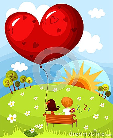 Valentine card Vector Illustration