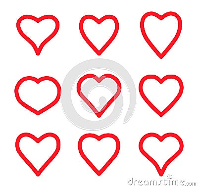 Like and Heart icon. Vector Illustration