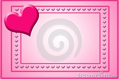 Valentine Card Template Stock Photo