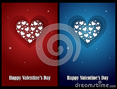 Valentine cards Vector Illustration