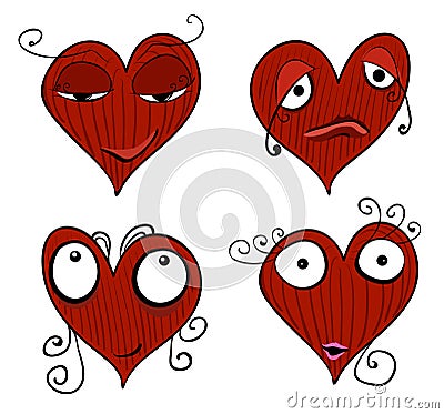 Valentine cartoon girl Stock Photo