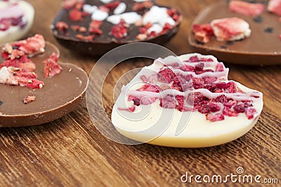 Valentine Chocolate Hearts Stock Photo