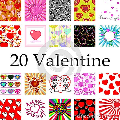 Valentine collection Vector Illustration