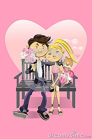 Valentine Couple Vector Illustration