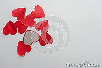 Valentine Day Heart on White Background Stock Photo