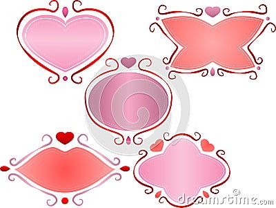 Valentine frames Vector Illustration
