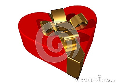 Valentine gift box Stock Photo