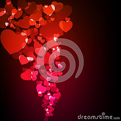 Valentine glowing background. EPS 10 Vector Illustration