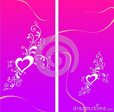 Valentine greeting card with heart Vector Illustration