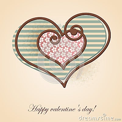 Valentine greeting card Vector Illustration