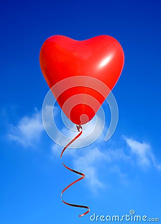 Valentine heart balloon Stock Photo