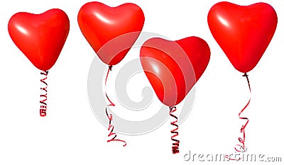 Valentine heart balloons Stock Photo