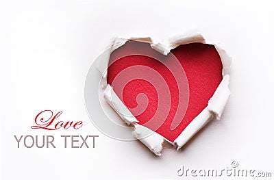 Valentine Heart Card Design Stock Photo