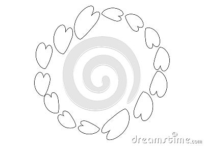 heart many shape circle vector for kid coloring background icon banner web decoration cartoon Vector Illustration