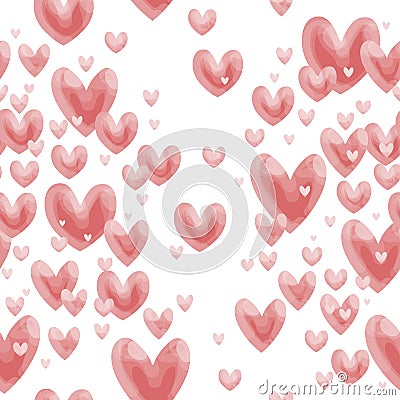 Valentine heart pattern vector. Little cute Vector Illustration