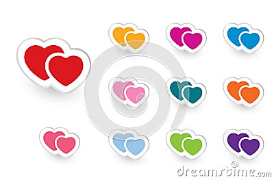 Valentine icons set #2 Stock Photo