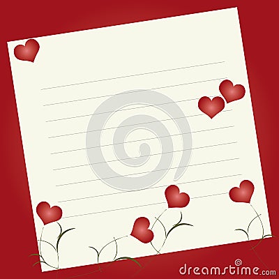 Valentine invitation card Vector Illustration