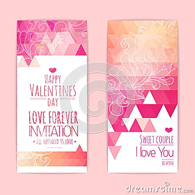 Valentine invitation card Vector Illustration