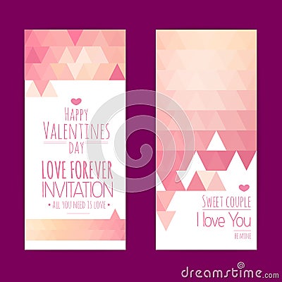 Valentine invitation card Vector Illustration