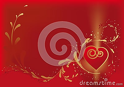 Valentine love card Vector Illustration