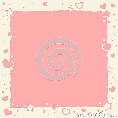 Valentine love romantic frame Vector Illustration