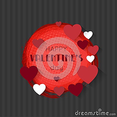 Valentine retro background Vector Illustration