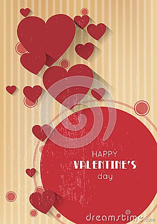 Valentine retro background Vector Illustration