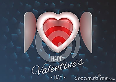 Valentine`s day background on abstract background Stock Photo