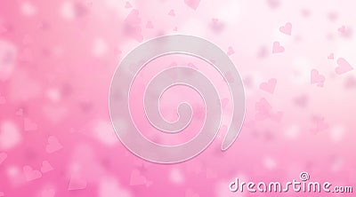 Valentine`s Day background. Abstract pink hearts backdrop Stock Photo
