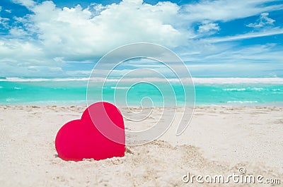 Valentine`s day background on the Miami beach Stock Photo