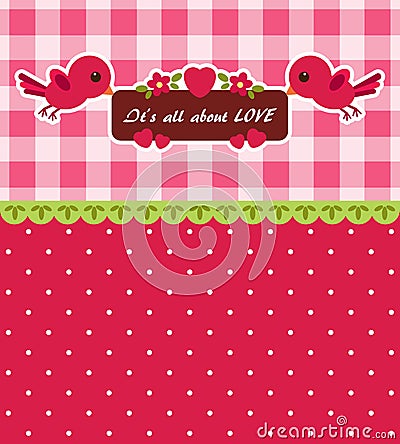 Valentine's Day card Vector Illustration