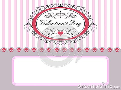 Valentine's Day Card Vector Illustration