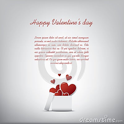Valentine's day card concept with presents or Vector Illustration