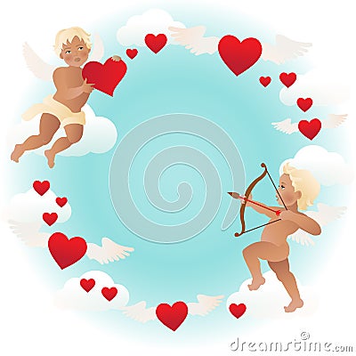 Valentine`s day card decoration. Vector. Vector Illustration