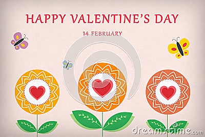 Valentine's Day Card Stock Photo
