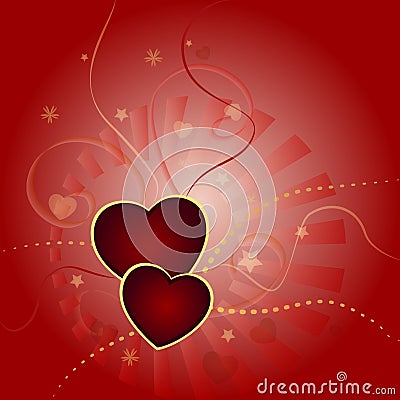 Valentine`s day card Vector Illustration