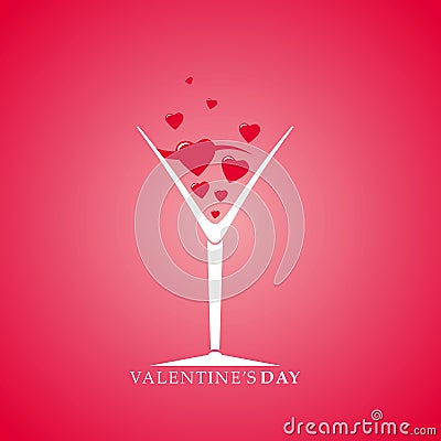 Valentine's Day cocktail Stock Photo